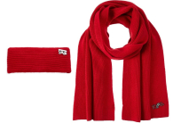 Женский вязаный набор Karl Lagerfeld Paris шарф и повязка 1159781982 (Красный, One size)
