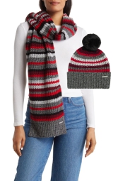 Вязаный набор Michael Kors шапка и шарф 1159794405 (Серый, One size)