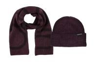 Набор Calvin Klein шапка и шарф 1159798933 (Бордовый, One size)