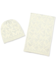 Вязаный набор Michael Kors шапка и шарф 1159799039 (Белый, One size)