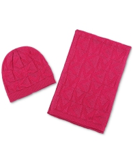 В'язаний набір Michael Kors шапка та шарф 1159799040 (Рожевий, One size)