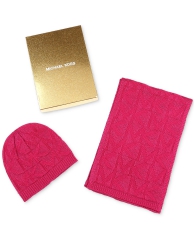 Вязаный набор Michael Kors шапка и шарф 1159799040 (Розовый, One size)