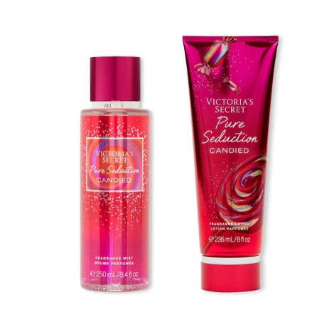 Набір для тіла Pure Seduction Candied Victoria's Secret спрей та лосьйон 1159796367 (Рожевий, 250/236 ml)