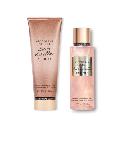 Парфюмированный набор для тела Bare Vanilla Shimmer от Victoria’s Secret 1159796391 (Коричневый, 236 ml/250 ml)