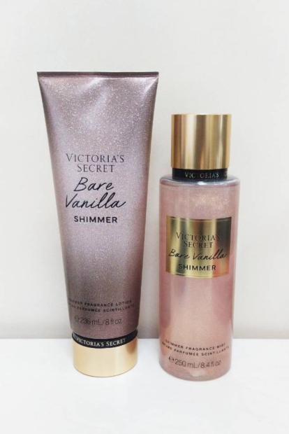 Парфюмированный набор для тела Bare Vanilla Shimmer от Victoria’s Secret 1159796391 (Коричневый, 236 ml/250 ml)