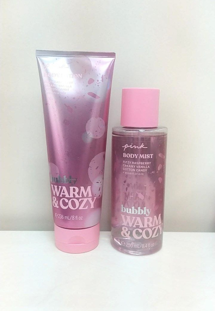 Набір для тіла Bubbly Warm & Cozy Victoria Secret Pink 1159797618 (Рожевий, 250/236 ml)