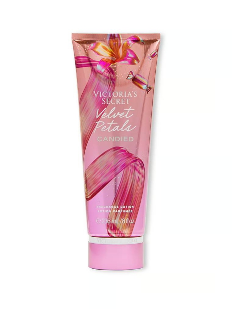 Набір для тіла Velvet Petals Candied Victoria's Secret спрей та лосьйон 1159797624 (Рожевий, 250/236 ml)