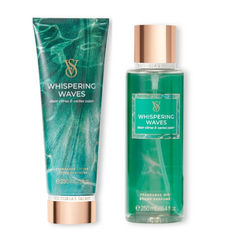 Набір для тіла Whispering Waves Victoria's Secret міст та лосьйон 1159800881 (Зелений, 236 ml/250 ml)