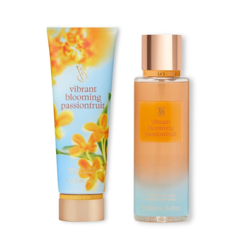 Набір для тіла Vibrant Blooming Passionfruit Victoria's Secret міст та лосьйон 1159801258 (Блакитний, 250/236 ml)