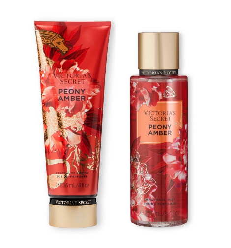 Набір для тіла Peony Amber Victoria's Secret міст та лосьйон 1159801265 (червоний, 250/236 ml)