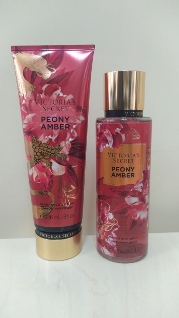 Набір для тіла Peony Amber Victoria's Secret міст та лосьйон 1159801265 (червоний, 250/236 ml)