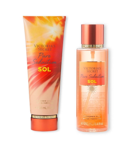 Набір для тіла Pure Seduction Sol Victoria's Secret міст та лосьйон 1159801296 (Помаранчевий, 250/236 ml)