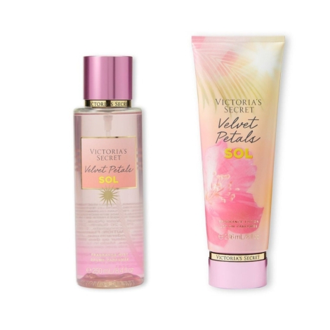 Набор для тела Velvet Petals Sol Victoria’s Secret мист и лосьон 1159801554 (Розовый, 236 ml/250 ml)