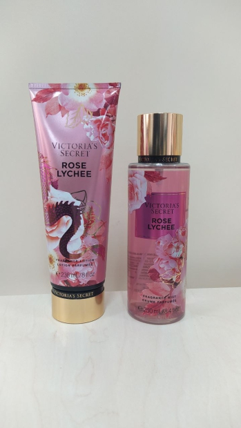 Набір для тіла Rose Lychee Victoria's Secret міст та лосьйон 1159802249 (Рожевий, 250/236 ml)