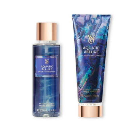 Набір для тіла Aquatic Allure Victoria's Secret міст та лосьйон 1159802990 (Білий/синій, 250/236 ml)