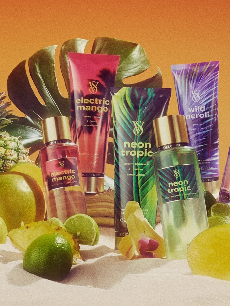 Набір для тіла Neon Tropic Victoria's Secret міст та лосьйон 1159806825 (Зелений, 250/236 ml)