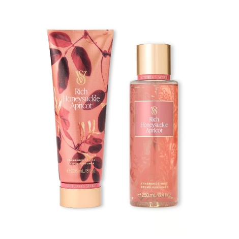 Набір для тіла Rich Honeysuckle Apricot Victoria's Secret міст та лосьйон 1159813934 (Коричневий, 250/236 ml)