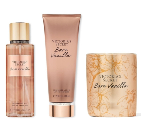 Набор Bare Vanilla Victoria’s Secret мист, лосьон и свеча 1159819497 (Коричневый One size)