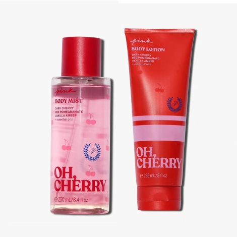 Набор для тела Oh, Cherry Victoria’s Secret Pink мист и лосьон 1159820362 (Красный 236 ml/250 ml)