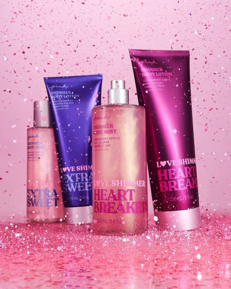 Набір для тіла Love Shimmer Extra Sweet від Victoria&#39;s Secret Pink 1159825680 (Фіолетовий 236 ml/250 ml)