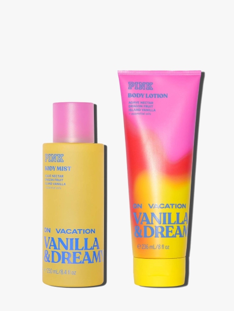 Набір для тіла On Vacation Vanilla&Dream від Victoria&#39;s Secret Pink 1159827503 (Жовтий 236 ml/250 ml)