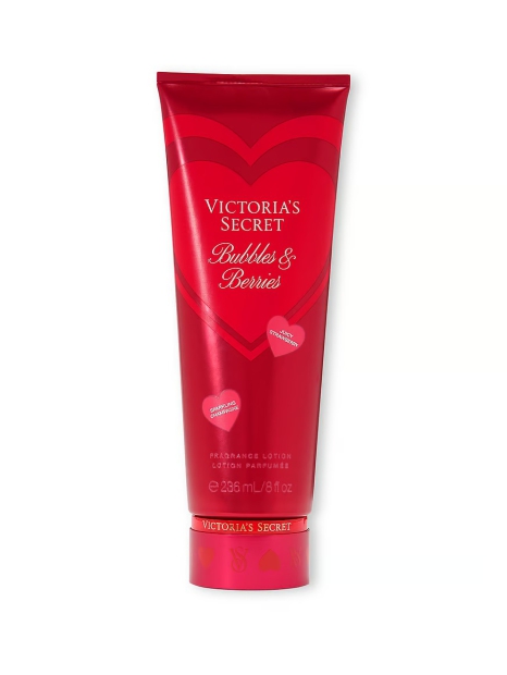 Набір для тіла Bubbles & Berries Victoria&#39;s Secret міст та лосьйон 1159827553 (Червоний 236 ml/250 ml)