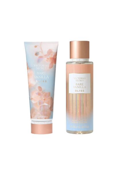 Набор для тела Bare Vanilla Bliss Victoria’s Secret мист и лосьон 1159831410 (Золотистый 236 ml/250 ml)