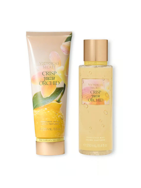 Набір для тіла Crisp Yuzu Orchid Victoria's Secret лосьйон та міст 1159837024 (Жовтий 236 ml/250 ml)