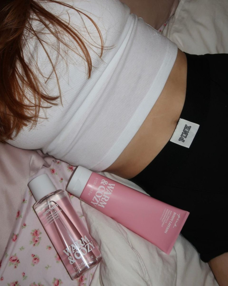 Набор Warm & Cozy Victoria’s Secret Pink мист, лосьон и свеча 1159837568 (Розовый One size)
