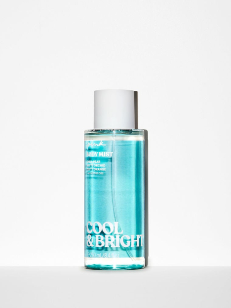 Набор Cool & Bright Victoria’s Secret Pink мист, лосьон и свеча 1159837582 (Голубой One size)