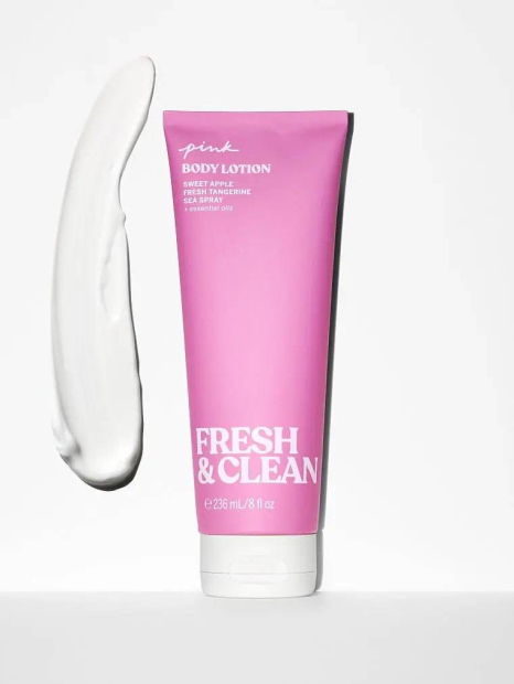 Набір Fresh & Clean Victoria's Secret Pink міст, лосьйон та свічка 1159837976 (Рожевий One size)