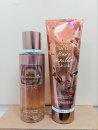 Набір для тіла Bare Vanilla Candied Victoria's Secret спрей та лосьйон 1159796373 (Помаранчевий, 250/236 ml)