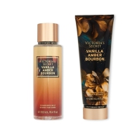 Набір для тіла Vanilla Amber Bourbon Victoria's Secret спрей та лосьйон 1159796376 (Коричневий, 250/236 ml)