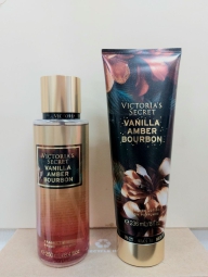 Набір для тіла Vanilla Amber Bourbon Victoria's Secret спрей та лосьйон 1159796376 (Коричневий, 250/236 ml)