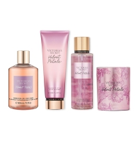 Набор Velvet Petals Victoria’s Secret  мист, лосьон, гель для душа и свеча 1159821694 (Розовый One size)