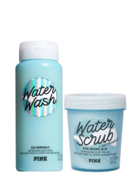 Набор для тела Water Victoria’s Secret PINK гель для душа и скраб для тела 1159831097 (Голубой 475 ml/283 g)
