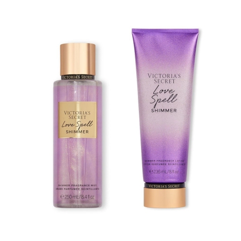 Набор для тела Love Spell Shimmer от Victoria’s Secret 1159793372 (Розовый, 236 ml/250 ml)