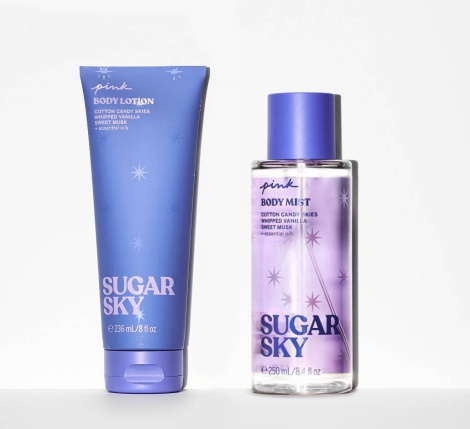 Набір для тіла Sugar Sky Victoria's Secret Pink лосьйон та міст 1159793464 (Синій, 236 ml/250 ml)