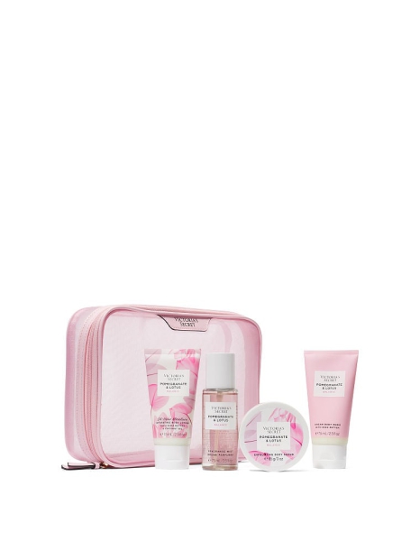 Парфюмированный мини набор для тела Pomegranate & Lotus от Victoria’s Secret с косметичкой 1159795277 (Розовый, One size)