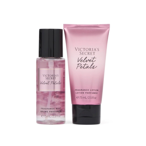 Подарунковий набір Velvet Petals від Victoria&#39;s Secret міст та лосьйон у міні-форматі 1159823889 (Рожевий 75 ml/75 ml)