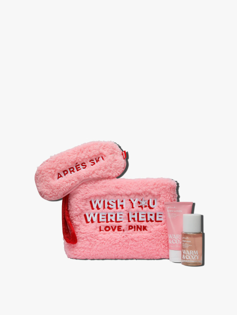 Подарунковий набір Warm & Cozy від Victoria's Secret Pink з косметичкою 1159831937 (Рожевий One size)