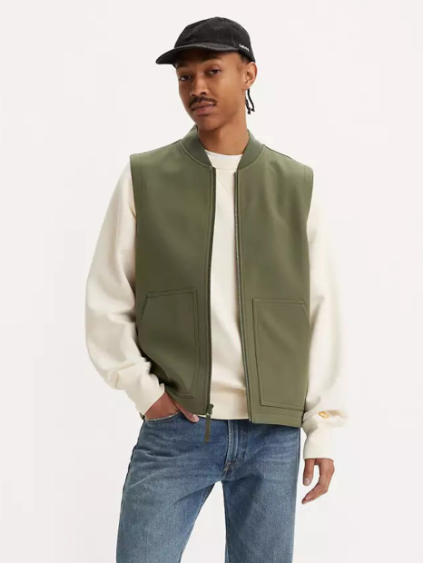 Мужская жилетка Levi's безрукавка 1159841605 (Зеленый XL)