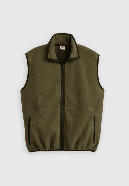 Мужская флисовая жилетка Levi's безрукавка 1159848555 (Оливковый M)