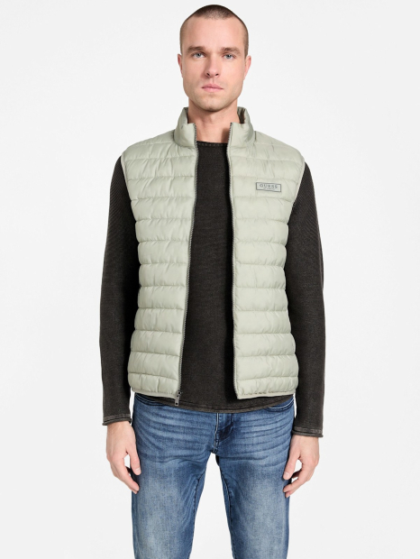 Жіночий чоловічий GUESS безрукавка на блискавці 1159848975 (Зелений XL)