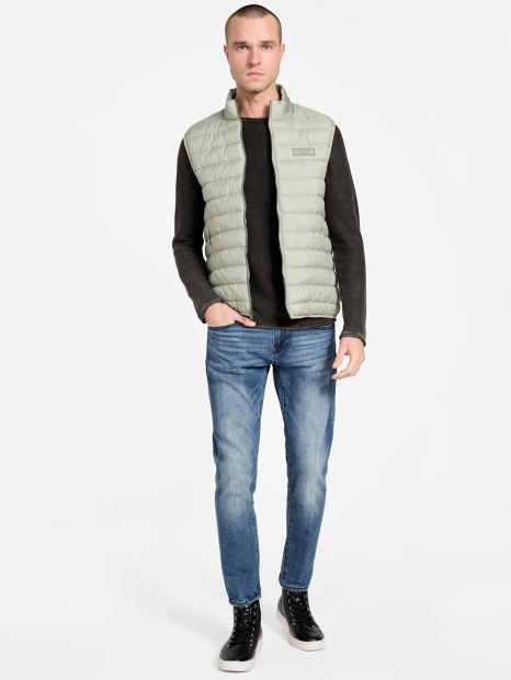 Жіночий чоловічий GUESS безрукавка на блискавці 1159848975 (Зелений XL)