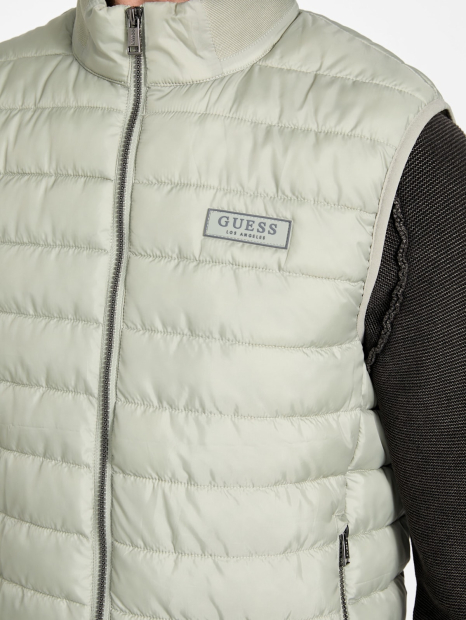 Жіночий чоловічий GUESS безрукавка на блискавці 1159848975 (Зелений XL)