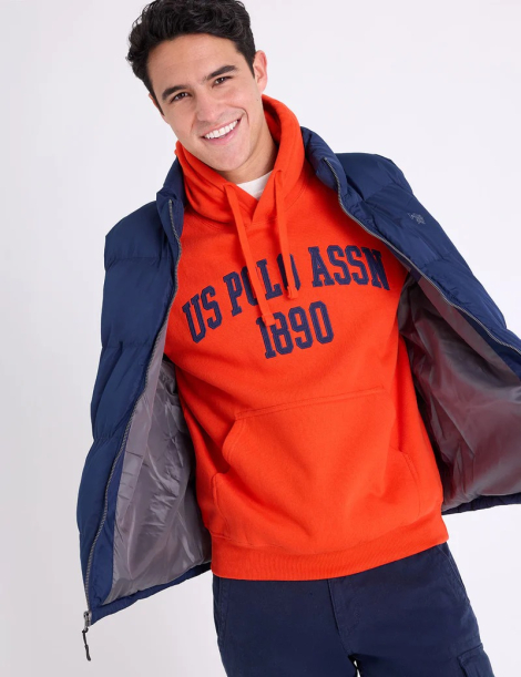 Чоловічий дутий жилет US Polo Assn на блискавці 1159851441 (Синій M)