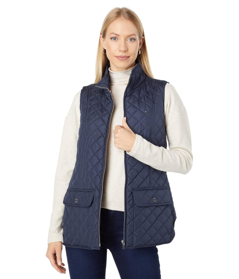 Стеганая женская жилетка Tommy Hilfiger безрукавка с карманами 1159852537 (Синий XS)
