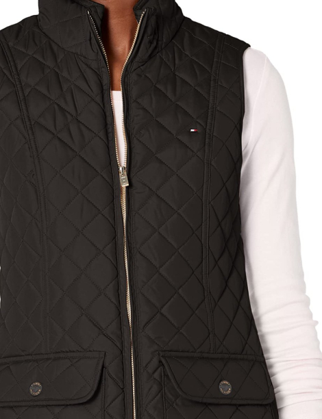 Стеганая женская жилетка Tommy Hilfiger безрукавка с карманами 1159852832 (Черный XS)