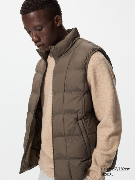 Жилет PUFFERTECH Uniqlo на блискавці 1159852987 (Коричневий XL)